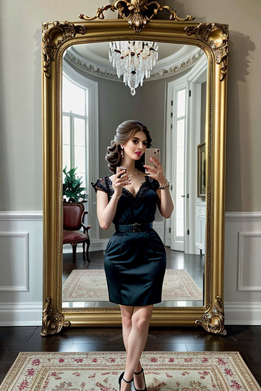 mirror photo pose girl simple